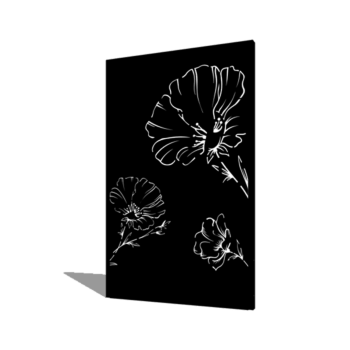 Práškom lakovaný oceľový panel vlčí mak 120 x 6 x 190 cm