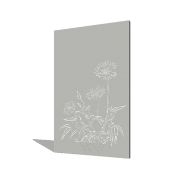 Práškom lakovaný oceľový panel nevädza 120 x 6 x 190 cm