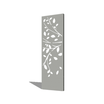 Práškom lakovaný oceľový panel strom časť 2 60 x 6 x 190 cm