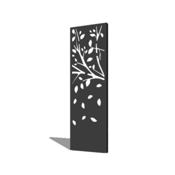 Práškom lakovaný oceľový panel strom časť 3 60 x 6 x 190 cm