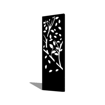 Práškom lakovaný oceľový panel strom časť 4 60 x 6 x 190 cm