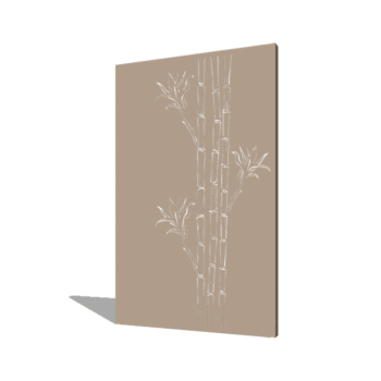Práškom lakovaný oceľový panel bambus 120 x 6 x 190 cm