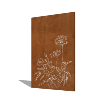 Panel z cortenovej ocele nevädza 120 x 6 x 190 cm