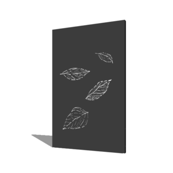 Práškom lakovaný oceľový panel malé padajúce lístie 120 x 6 x 190 cm