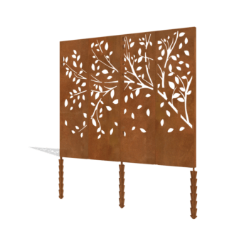 Kompletná sada panelov z kortenovej ocele Strom 240 x 6 x 190 cm