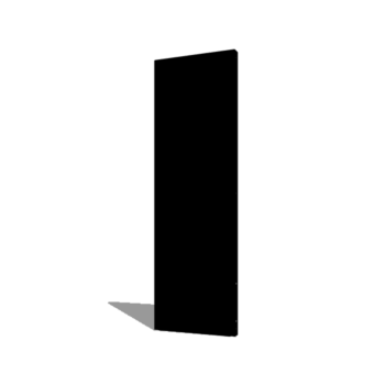 Práškom lakovaný oceľový panel základňa 60 x 6 x 190 cm
