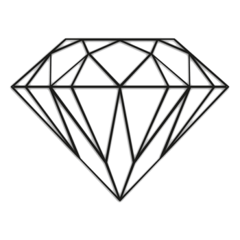 Kovová nástenná dekorácie Diamant *OP=OP