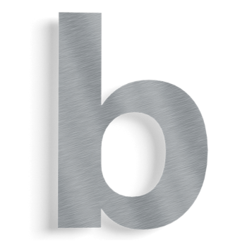Domové číslo z nehrdzavejúcej ocele b - 43,1 cm