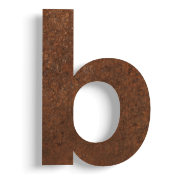 Domové číslo z cortenovej ocele b - 43,1 cm