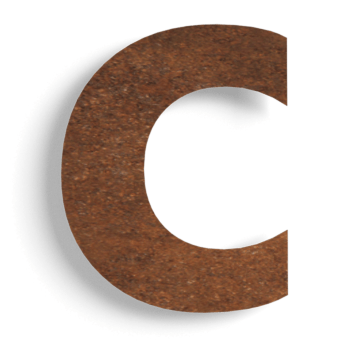 Domové číslo z cortenovej ocele c - 50 cm