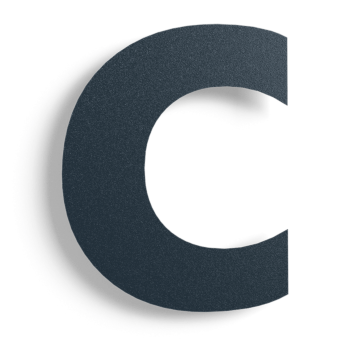 Domové číslo z nehrdzavejúcej ocele Čierna c - 10 cm