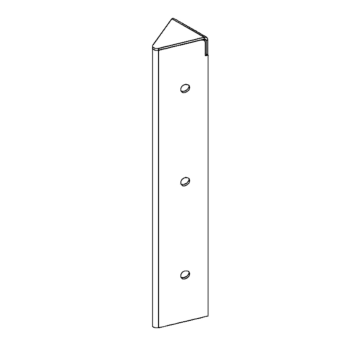Rohový diel cortenová oceľ 45° 30 cm