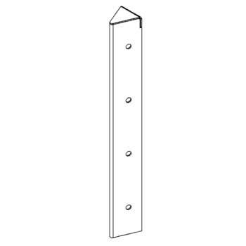 Rohový diel cortenová oceľ 45° 40 cm