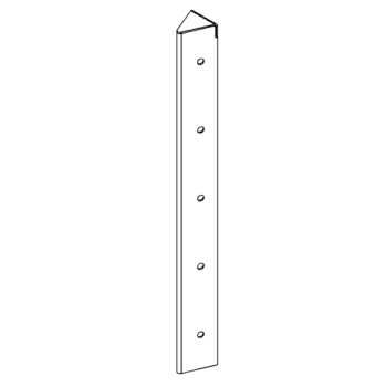 Rohový diel cortenová oceľ 45° 50 cm