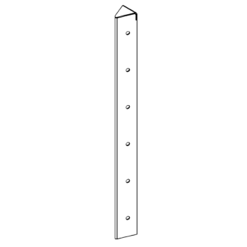 Rohový diel cortenová oceľ 45° 60 cm