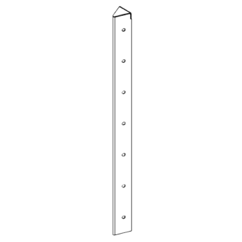Rohový diel cortenová oceľ 45° 70 cm