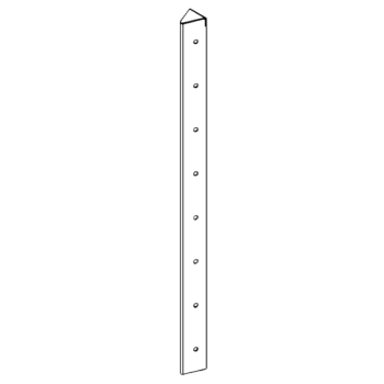 Rohový diel cortenová oceľ 45° 80 cm