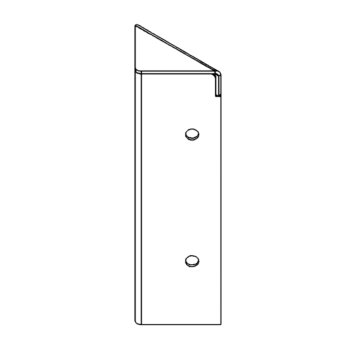 Rohový diel cortenová oceľ 90° 20 cm