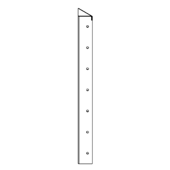 Rohový diel práškovo lakovaná oceľ 90° 70 cm