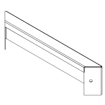 Práškom lakovaný oceľový panel 10 x 40 cm