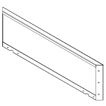 Práškom lakovaný oceľový panel 30 x 100 cm