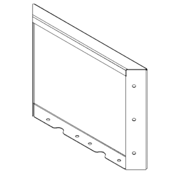 Práškom lakovaný oceľový panel 30 x 40 cm