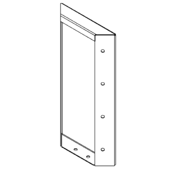 Panel z cortenovej ocele 40 x 20 cm