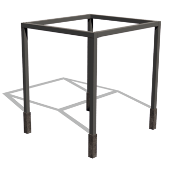 Práškom lakovaná oceľová pergola usporiadanie štvorcový 274 x 250 cm