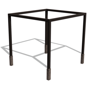 Práškom lakovaná oceľová pergola usporiadanie štvorcový 324 x 300 cm