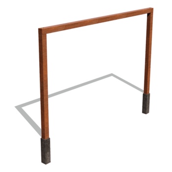 Pergola z cortenovej ocele rovné 400 cm