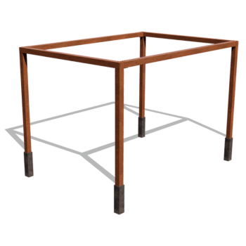 Pergola z cortenovej ocele usporiadanie štvorcový 424 x 300 cm