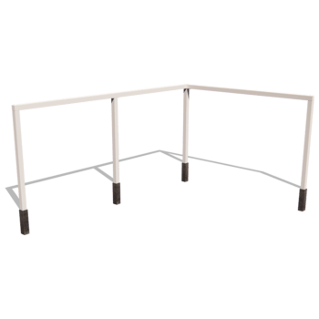 Práškom lakovaná oceľová pergola rohové usporiadanie 600 x 412 cm