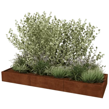 Cortenový kvetináč XXL - Obdĺžnik - 300 x 100 cm