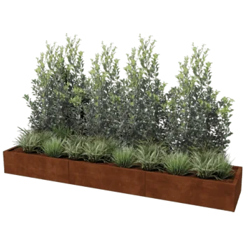 Cortenový kvetináč XXL - Obdĺžnik - 300 x 60 cm