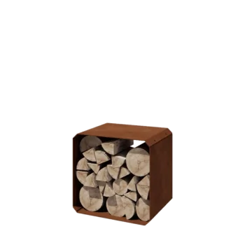 Prístrešok na drevo z cortenovej ocele - Colorado 1 kus - 40 x 40 x 40 cm