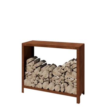 Prístrešok na drevo z cortenovej ocele - Indiana - 120 x 40 x 100 cm