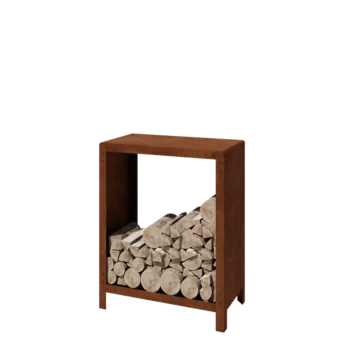 Prístrešok na drevo z cortenovej ocele - Indiana - 80 x 40 x 100 cm