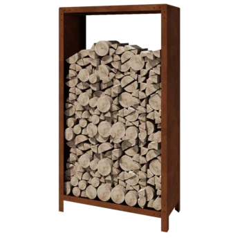 Prístrešok na drevo z cortenovej ocele - Indiana - 100 x 40 x 180 cm