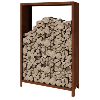 Prístrešok na drevo z cortenovej ocele - Indiana - 120 x 40 x 180 cm