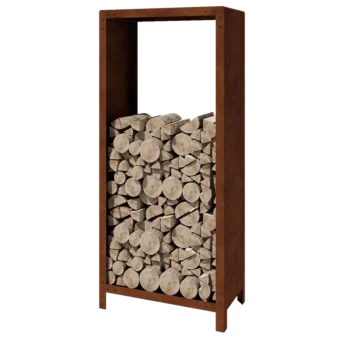 Prístrešok na drevo z cortenovej ocele - Indiana - 80 x 40 x 180 cm