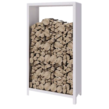 Oceľový prístrešok na drevo - Indiana - 100 x 40 x 180 cm - RAL9010 matný (biela)