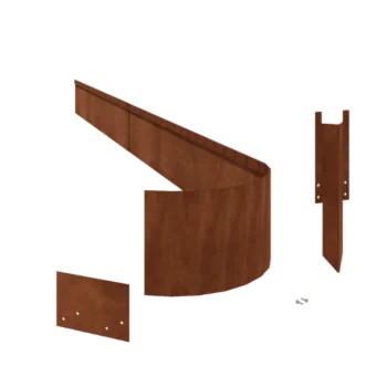 Cortenový záhradný obrubník - Zlisovaná FLEX - Výška 23 cm - Kompletná sada 24 meter
