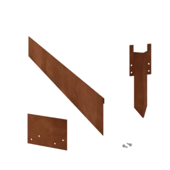 Cortenový záhradný obrubník - Zlisovaná - Výška 13 cm - Kompletná sada 24 meter