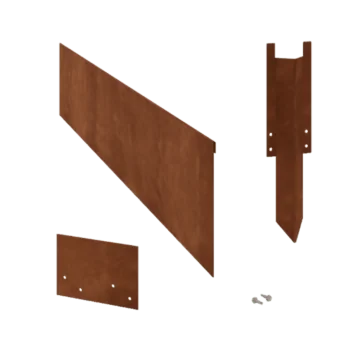 Cortenový záhradný obrubník - Zlisovaná - Výška 23 cm - Kompletná sada 24 meter