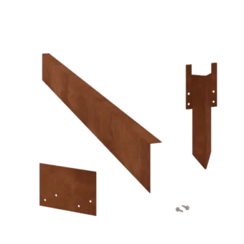 Cortenový záhradný obrubník - Ohýbaná - Výška 12 cm - Kompletná sada 15 meter