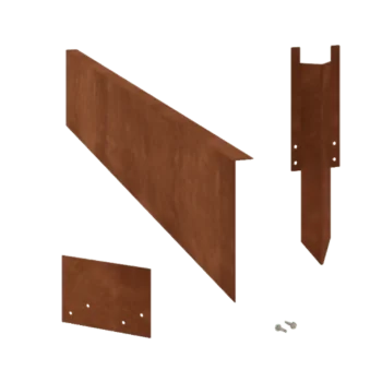 Cortenový záhradný obrubník - Ohýbaná - Výška 22 cm - Kompletná sada 24 meter