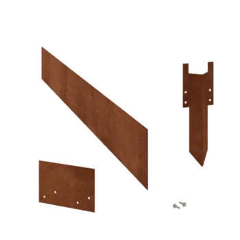 Cortenový záhradný obrubník - Rovný - Výška 15 cm - Kompletná sada 24 meter