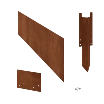 Cortenový záhradný obrubník - Rovný - Výška 25 cm - Kompletná sada 15 meter
