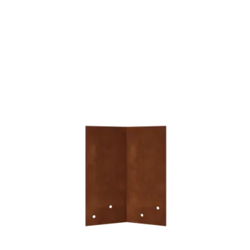 Spojovacia platňa z cortenovej ocele - 45° - Výška obruby 22 / 25 cm