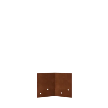 Spojovacia platňa z cortenovej ocele - 45° - Výška obruby 12 / 15 cm